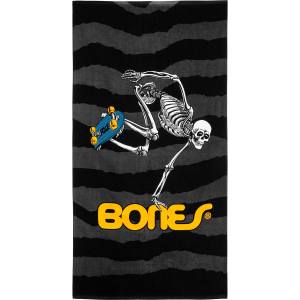 Powell Peralta Skateboard Skeleton Beach Towel - Black 36" x 68"