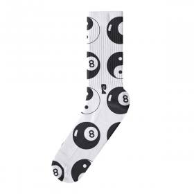 Psockadelic 8 Ball Socks - White/Black
