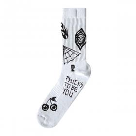 Psockadelic Psucks To Be You Socks - White/Black