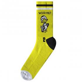 Psockadelic Psocks Who Me Socks - Neon Yellow/White/Black