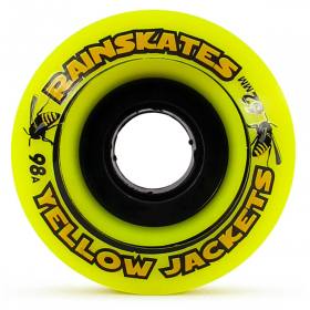 62mm 98a Rain Skates Yellow Jacket Double Conical Wheels - Yellow