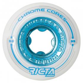 53mm 99a Ricta Chrome Core Wheels - White/Blue