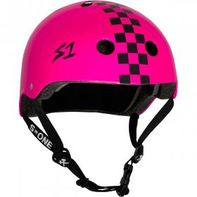 S1 Lifer Helmet - Gloss Pink/Black Checkers