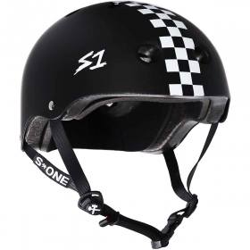 S1 Lifer Helmet - Matte Black/White Checkers