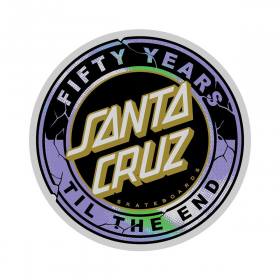 Santa Cruz 50th TTE Dot Clear Mylar Sticker - Multi 3"