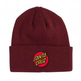 Santa Cruz Classic Dot Long Shoreman Beanie - Maroon