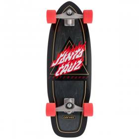Santa Cruz Flamed Not A Dot Cut Back Surf Skate Cruzer Complete Skateboard - 9.75x29.95