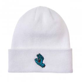 Santa Cruz Screaming Hand Long Shoreman Beanie - White