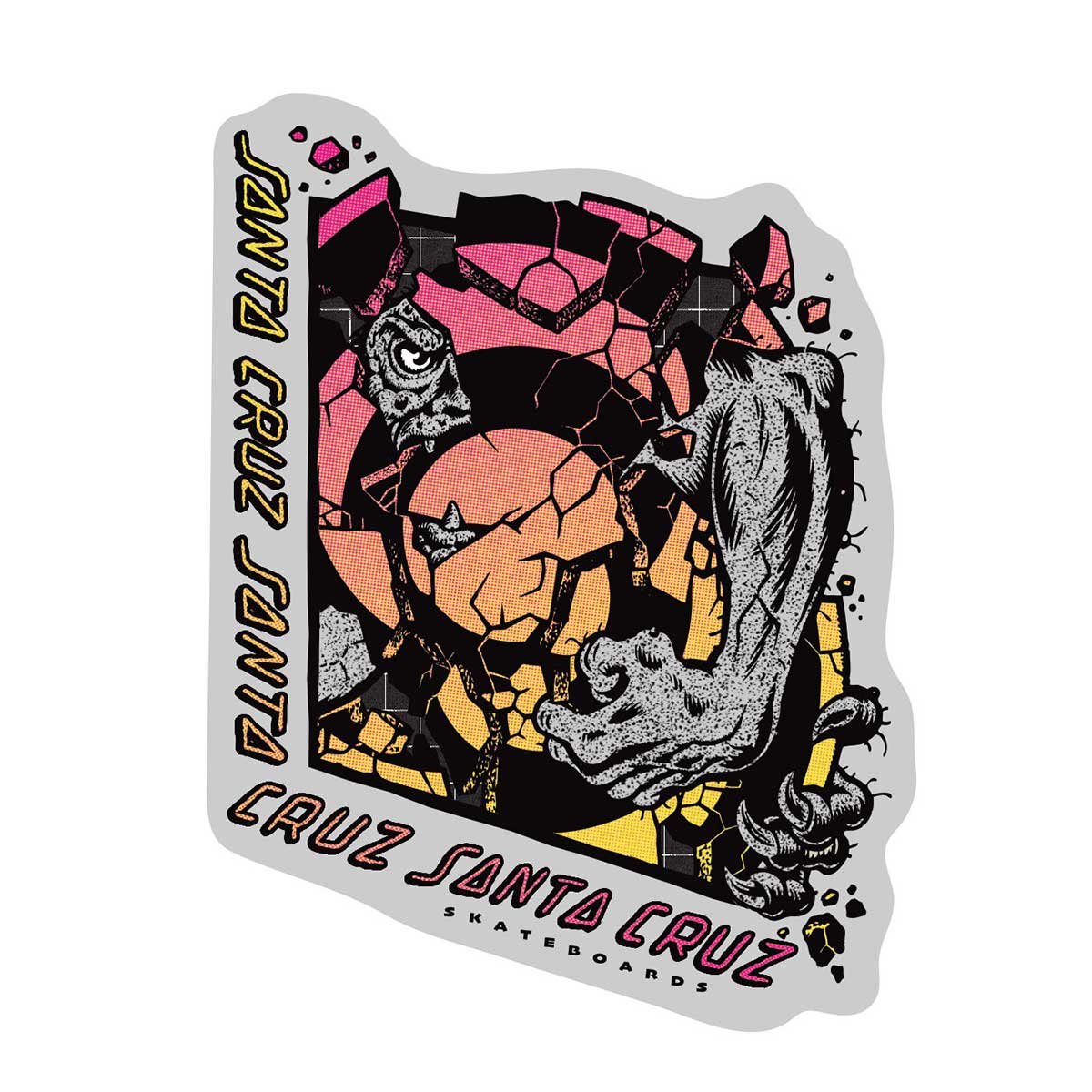 Santa Cruz Skateboards Rob Roskopp Break Clear Mylar Sticker