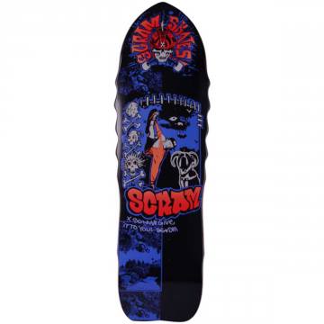 Scram Earthskii Lupes Log Shaped Skateboard Deck - 9.375x32.75