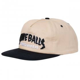 Slime Balls SB Strip Mid Profile Snapback Hat - Tan/Black