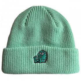 Snot Wheels Co Booger Logo Embroidered Cuff Beanie - Teal