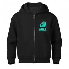 Snot Wheels Co Booger Logo Zip-Up Hoodie - Black