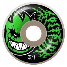 54mm 99a Spitfire Bighead Death Mask Wheels - White/Green