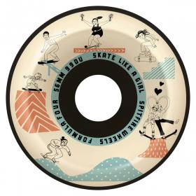 56mm 99a Spitfire Formula Four Conical Full Shape Skate Like A Girl Sessions Wheels - Black