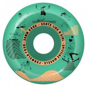 54mm 99a Spitfire Formula Four Conical Full Shape Skate Like A Girl Sessions Wheels - Mint Green