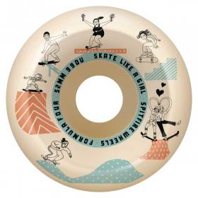 52mm 99a Spitfire Formula Four Conical Full Shape Skate Like A Girl Sessions Wheels - Natural