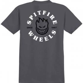 Spitfire Wheels Bighead Classic T-Shirt - Charcoal w Black/White