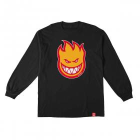 Spitfire Wheels Bighead Fill Long Sleeve Youth T-Shirt - Black/Gold/Red