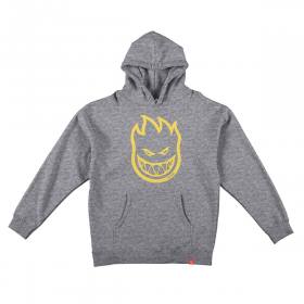 Spitfire Wheels Bighead Youth Pullover Hoodie - Grey Heather/Gold