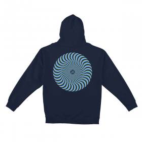 Spitfire Wheels Classic Swirl Overlay Pullover Hoodie - Deep Navy/Blue/Yellow