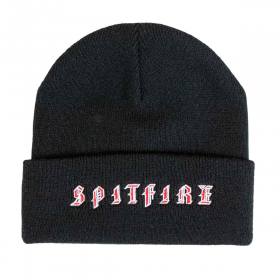 Spitfire Wheels Old E Cuff Beanie - Black/Red