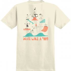 Spitfire Wheels Skate Like A Girl Sessions Roll In T-shirt - Natural
