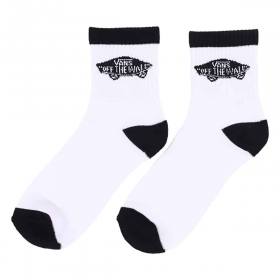 Vans Art Off The Wall Half Crew Socks - White/Black Size 6.5-9