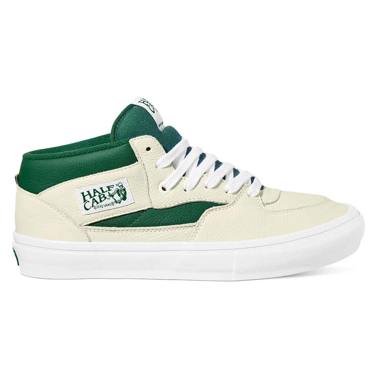 Vans Skate Half Cab Shoes White/Green Skateshop