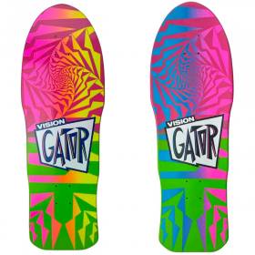 10.25x29.75 Vision Gator 2 Double Take Re-Issue Deck - Lime/Pink W/Crystal Clear Grip