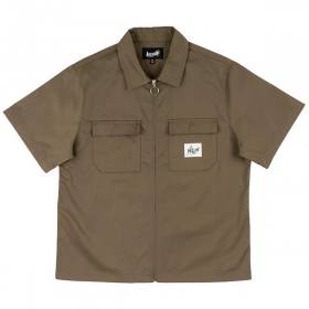 Welcome Nephilim Zip-Up Work Shirt - Stone