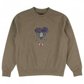 Welcome Spidey Pigment-Dyed Crewneck Sweatshirt - Stone