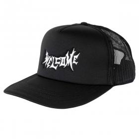 Welcome Vampire Mesh Trucker Hat - Black
