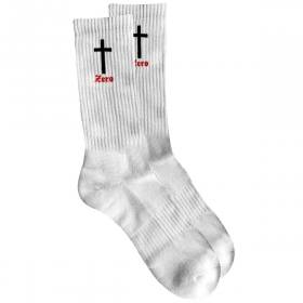 Zero Cross Crew Socks - White