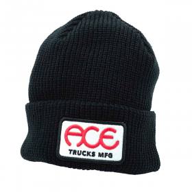Ace Trucks Rings Embroidered Patch Cuff Beanie - Black