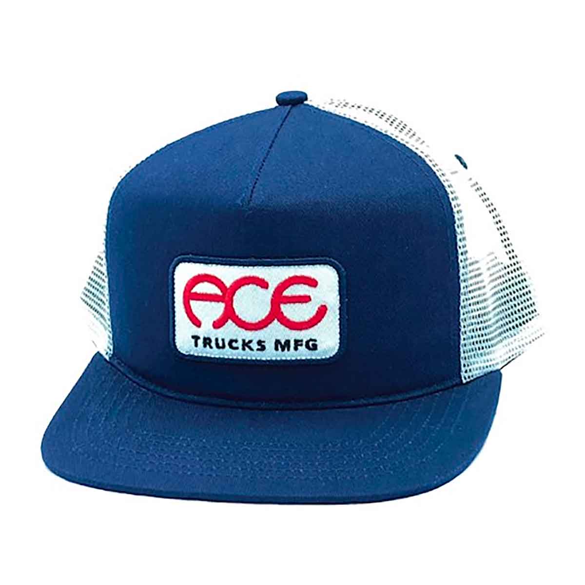 Ace Trucks Speedway Embroidered Patch 5Panel Mesh Trucker Hat Navy