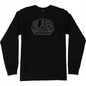 Alien Workshop Skateboards OG Logo Puff Long Sleeve T-Shirt - Black