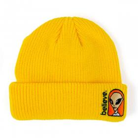 Alien Workshop Believe Embroidered Cuff Beanie - Gold