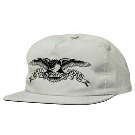 Antihero Basic Eagle Snapback Hat - Light Grey/Black