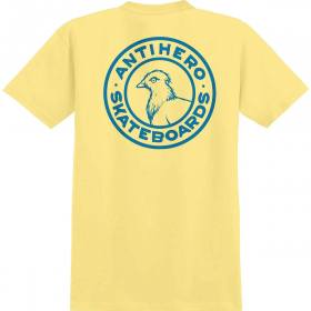 Antihero Basic Pigeon Round Double T-Shirt - Cornsilk/Blue
