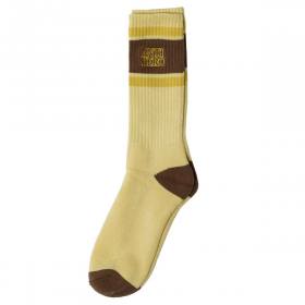 Antihero Blackhero Outline Crew Socks - Cream/Brown/Gold