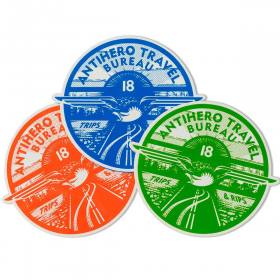 Antihero Travel Bureau Sticker - 3.75" Assorted Colors
