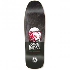 9.88x32.25 Black Label Omar Hassan Seek & Destroy SE Shaped Deck - Black Stain