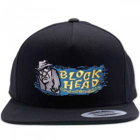 Blockhead Grumpy Man 5-Panel Snapback Hat - Black