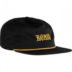 Bones Wheels Black & Gold 5-Panel Snapback Hat - Black
