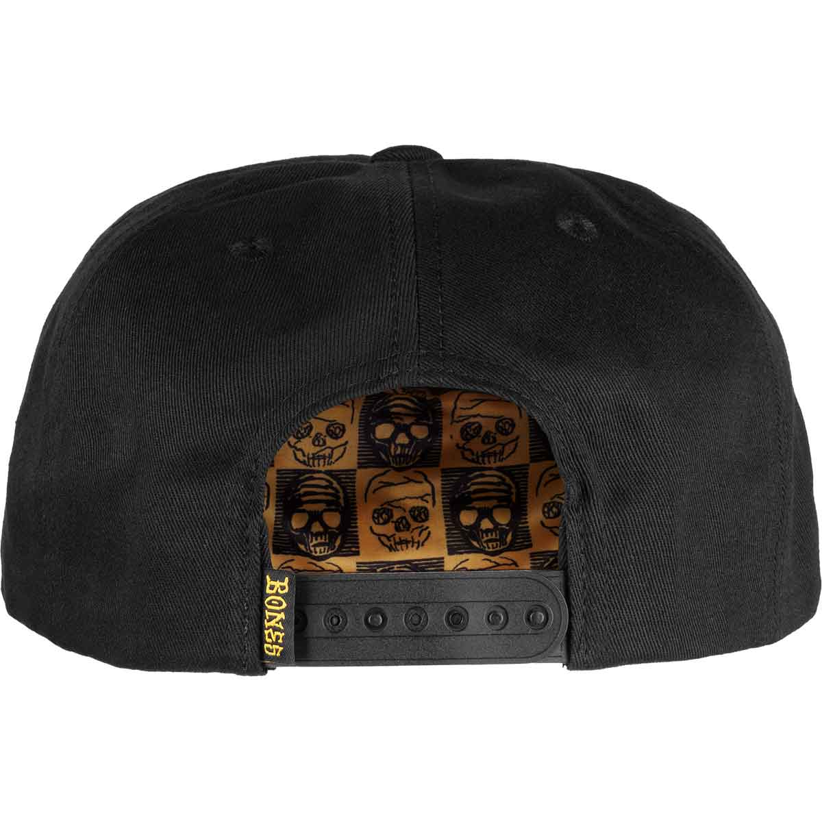 Bones Wheels Black & Gold 5 Panel Hat Blk