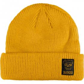 Bones Wheels Black & Gold Cuff Beanie - Gold