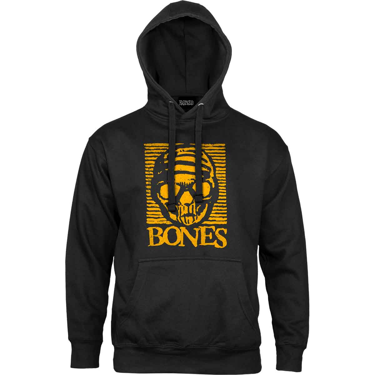 Bones Wheels Black & Gold Pullover Hoodie - Black | SoCal Skateshop