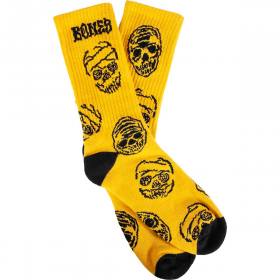 Bones Wheels Black & Gold Socks - Gold