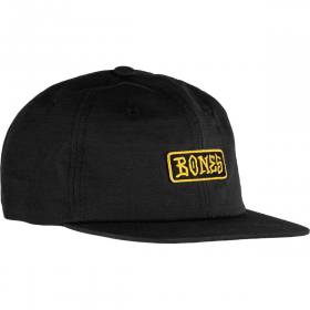 Bones Wheels Black & Gold Stitch 6-Panel Snapback Hat - Black